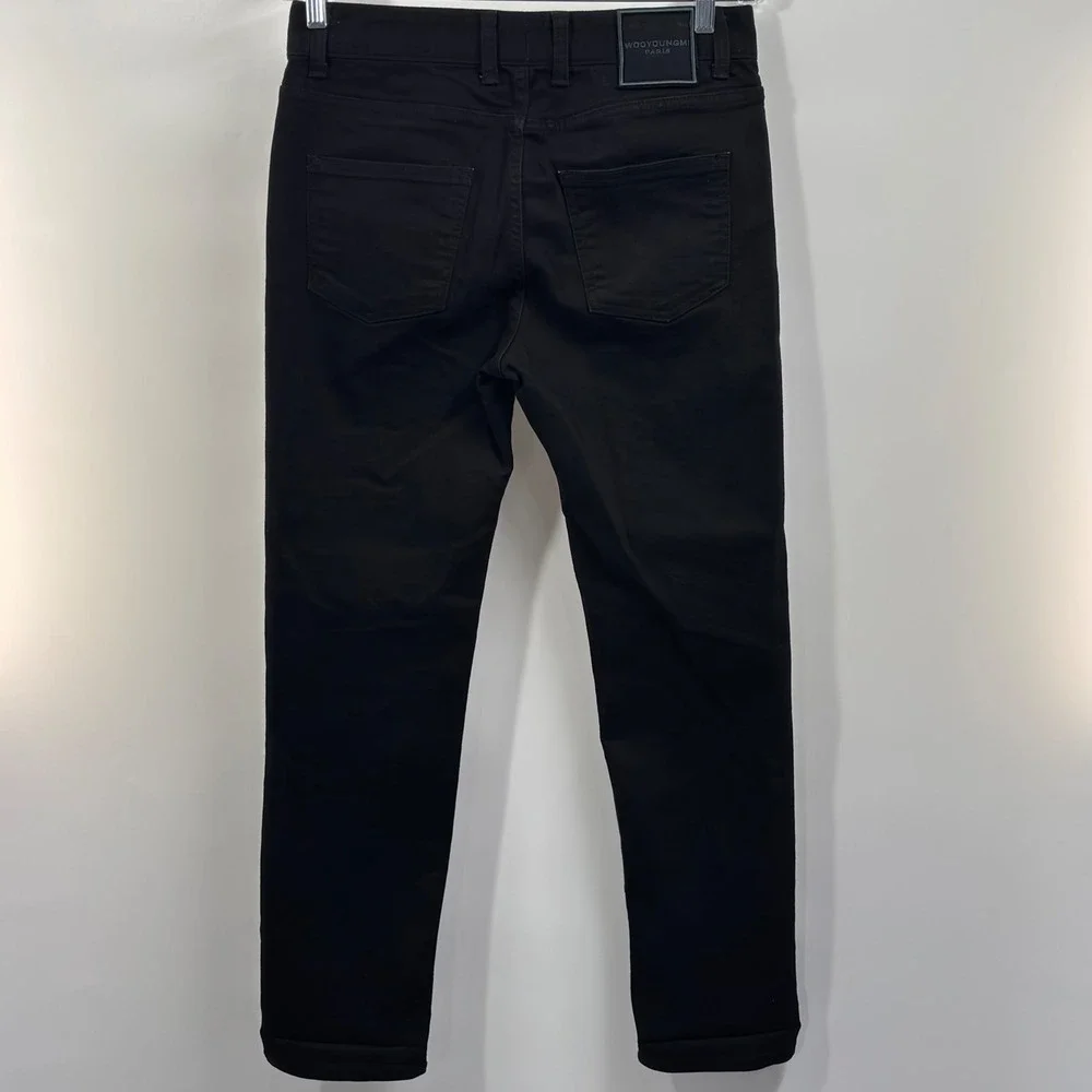 Wooyoungmi Paris Black Slim Tapered Jeans Men's 30x29 Designer Korea